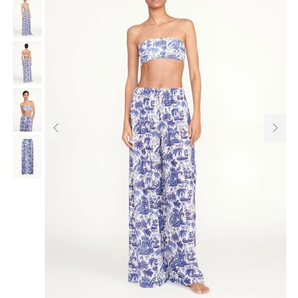 STAUD MARZA PANT BLUE TOILE XL - Picture 4 of 13
